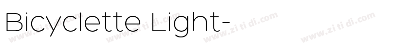 Bicyclette Light字体转换
